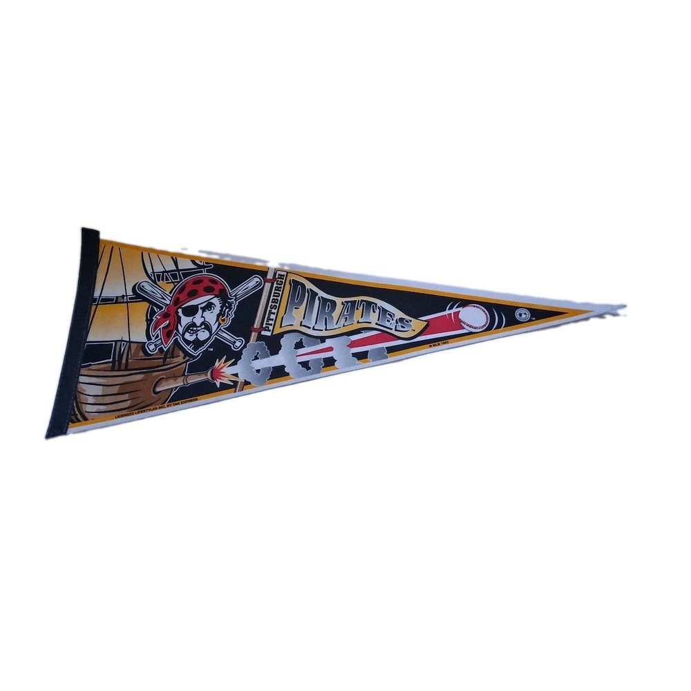 Vintage MLB Pittsburgh Pirates 1997 Patch Eye Pirate Pennant 12 X 30 Tag Express